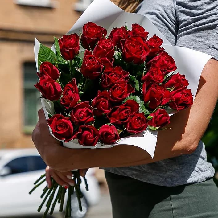 Розы красные (50см) Кения