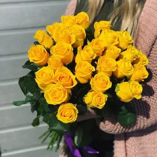Розы желтые (60см) Эквадор