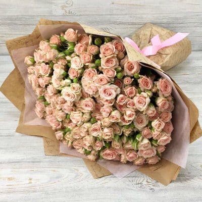 Кустовые розы (50см) кремовые